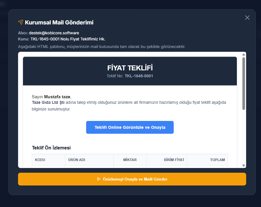 Kurumsal Mail Gönderimi